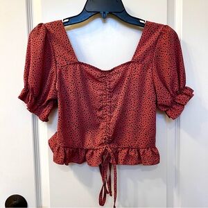 Mauve Polka Dot Women's Top